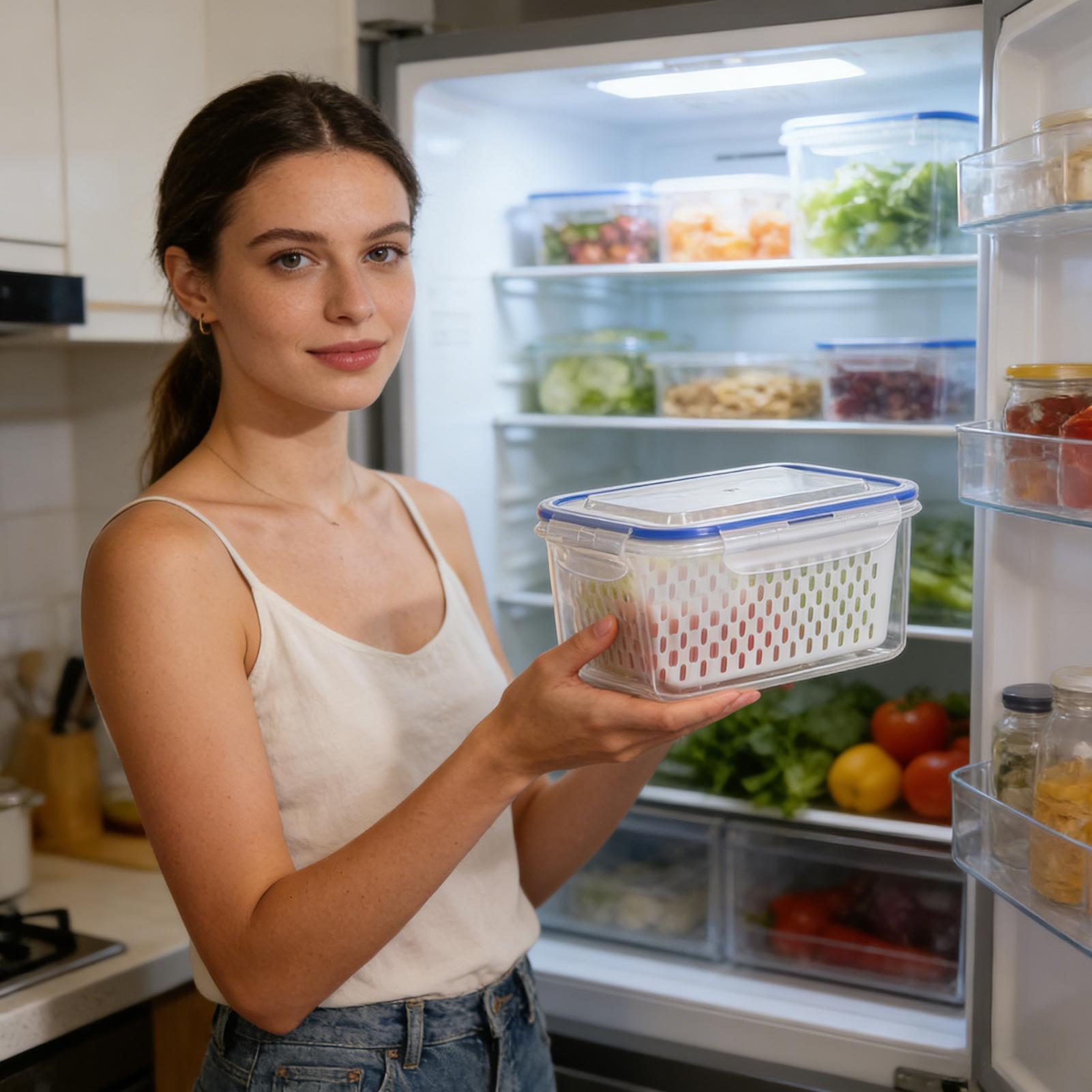 Food Storage With Colander - Pojemnik na żywność 4 w 1,