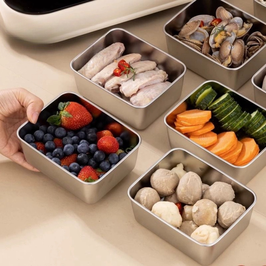 Storage Food Prep - 1-2-3-częściowy prostokątny pojemnik na żywność ze