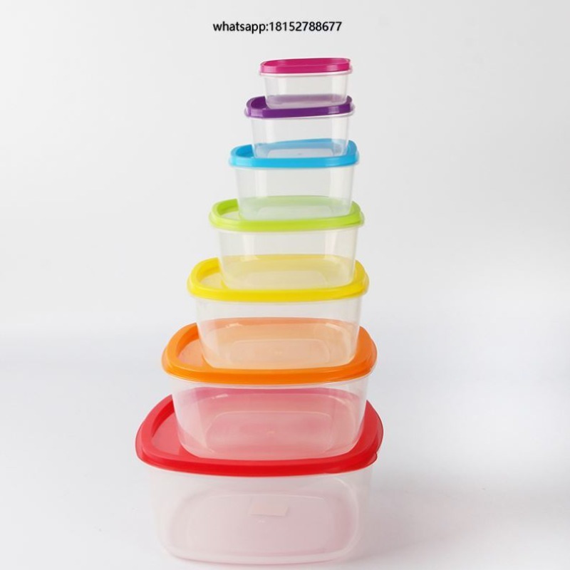 Food Storage And Container - Rainbow 7-częściowy plastikowy pojemnik na żywność,