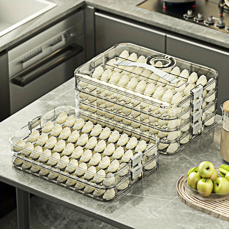 Food Storage Aluminum - Pudełko do przechowywania pierogów, wielowarstwowa zamrażarka