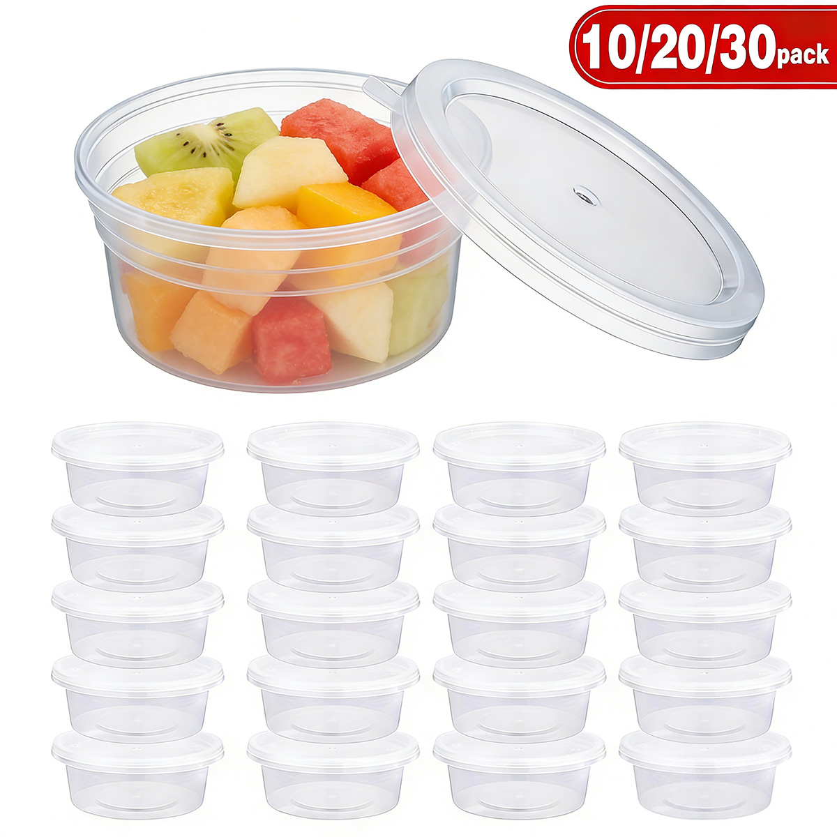 Food Storage With Colander - Zestaw 10/20/30 małych pojemników na slime