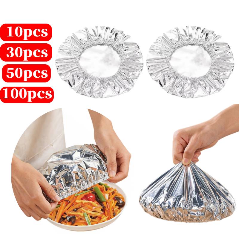 Food Storage Aluminum - 10-100 szt. Wielokrotnego użytku izolacyjne pokrywki