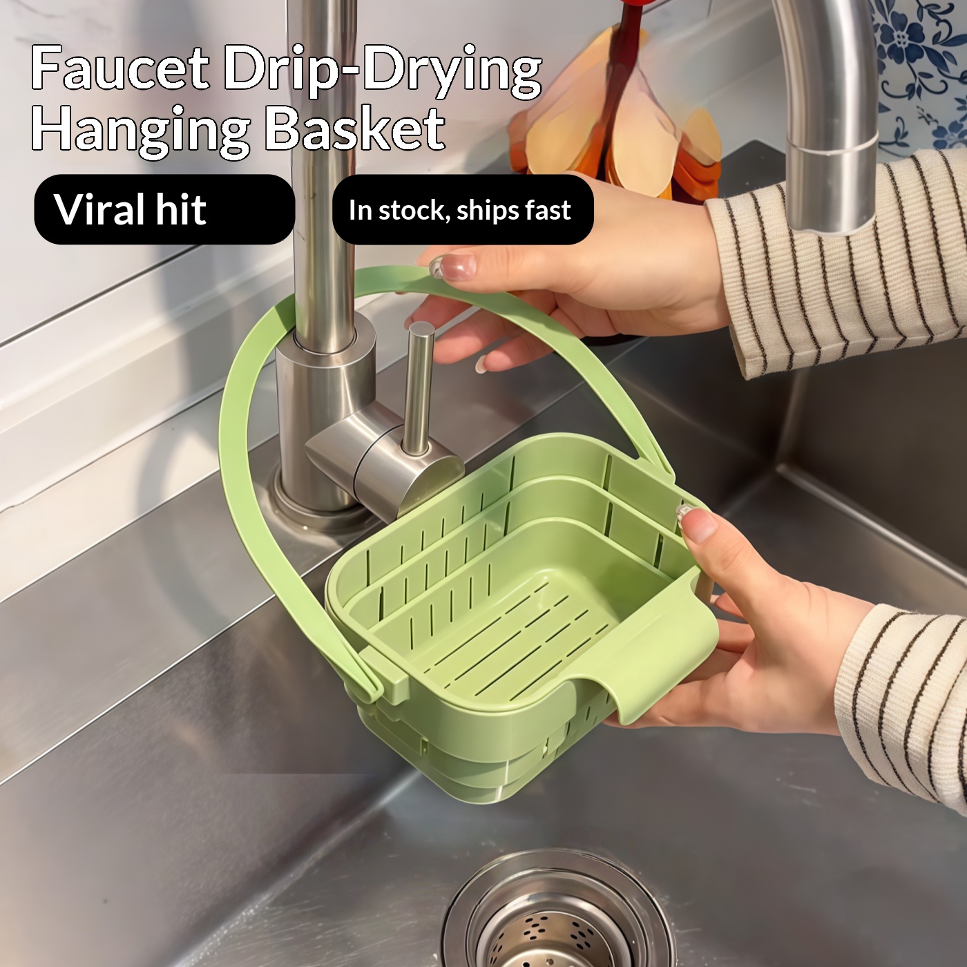 Składany koszyk do zlewu, wisz – Food Storage With Colander recenzja i cena