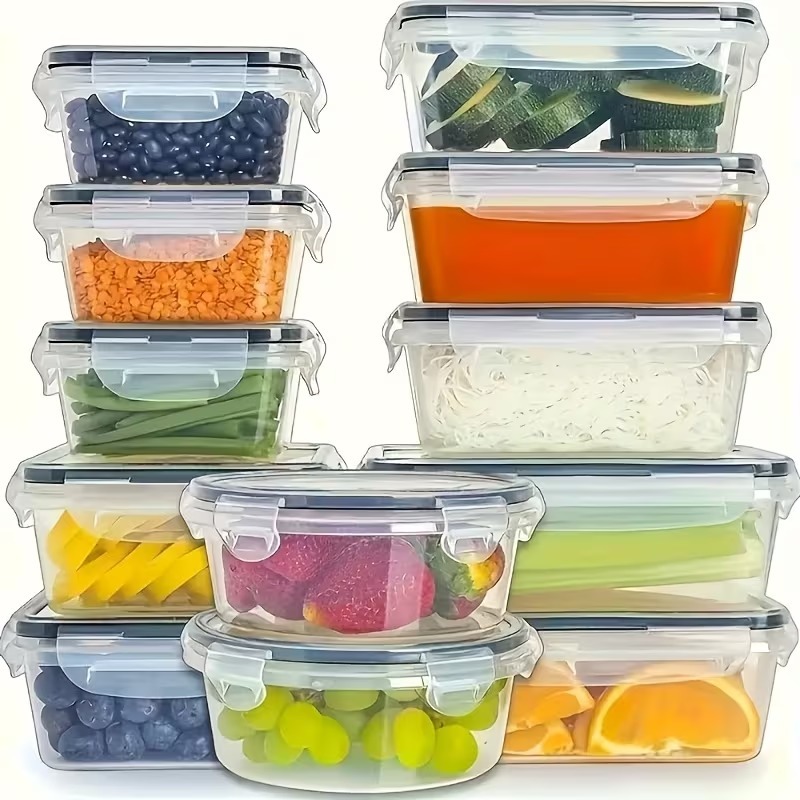 4-częściowy zestaw przezroczys – Food Storage With Colander recenzja i cena
