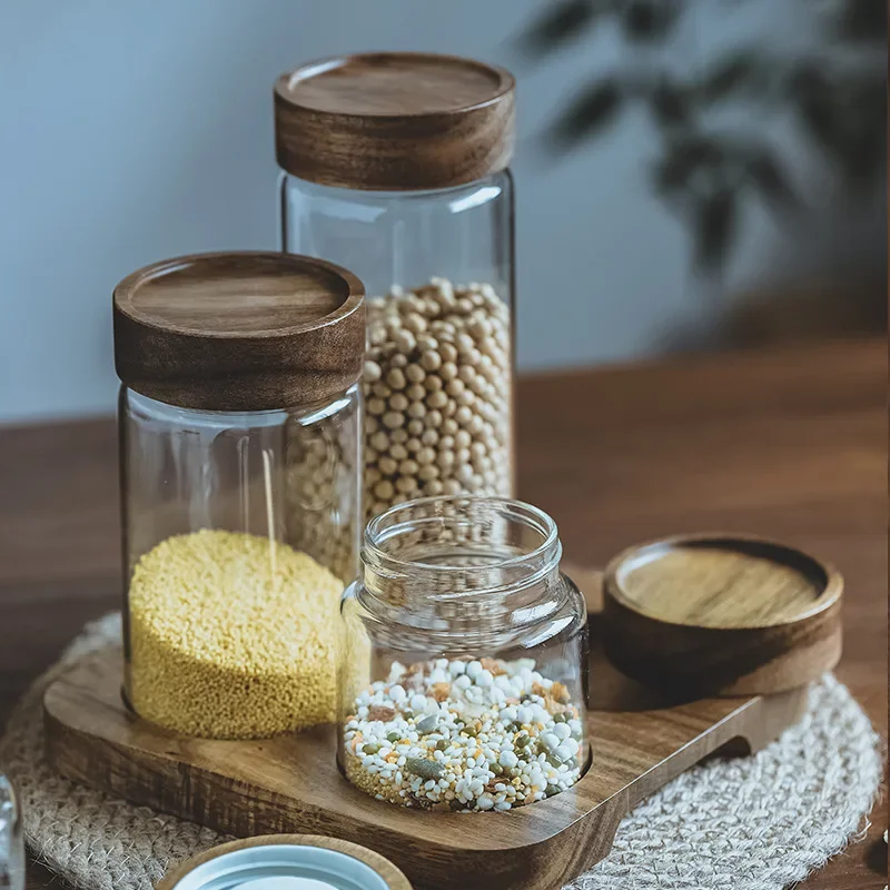 Drewniana pokrywa dozownik do  – Food Storage Dispenser recenzja i cena