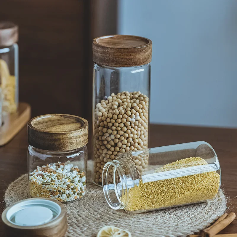 Drewniana pokrywa dozownik do  – Food Storage Dispenser recenzja i cena